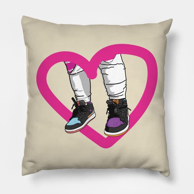 Sneaker girl Pillow by Massive Dzines