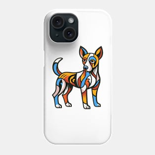 Pop art dog illustration. cubism illustration of a dog Phone Case