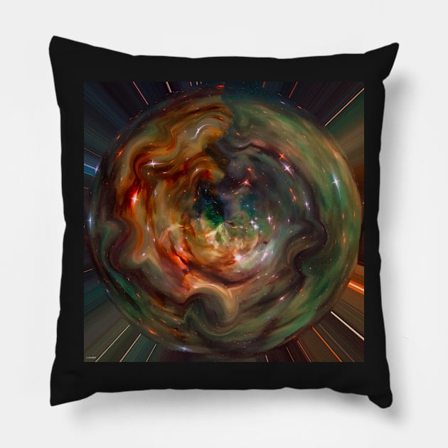 Stocksom Nebula Orb Pillow by stocksomart