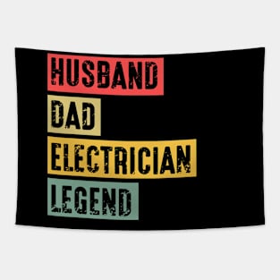 Vinatge Husband Dad Electrician Legend Retro Tapestry