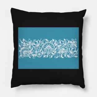 Scottish Thistle Pattern (Blue) Pillow