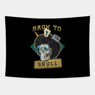 Back to Skull Teacher School Tapestry