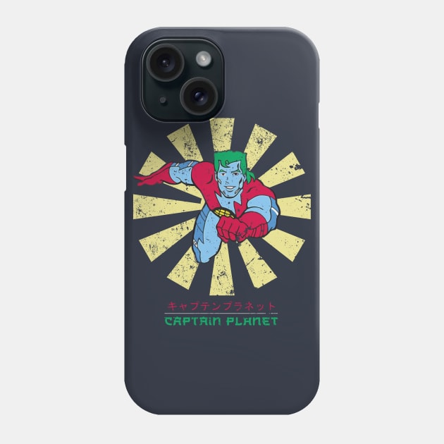 Captain Planet Retro Japanese Phone Case by Nova5