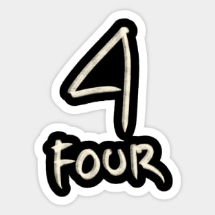 Number 4 Stickers for Sale