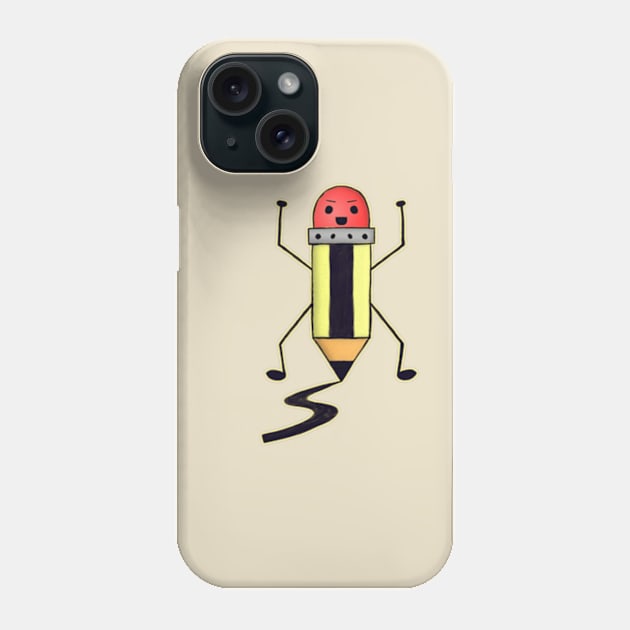 bad pencil soiling the ground Phone Case by sungraphica