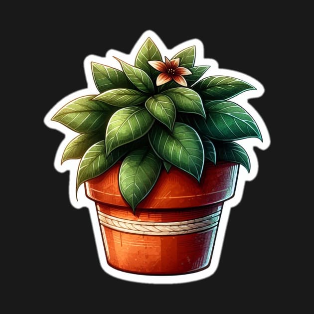 Watercolor plant sticker by GlowInSnow