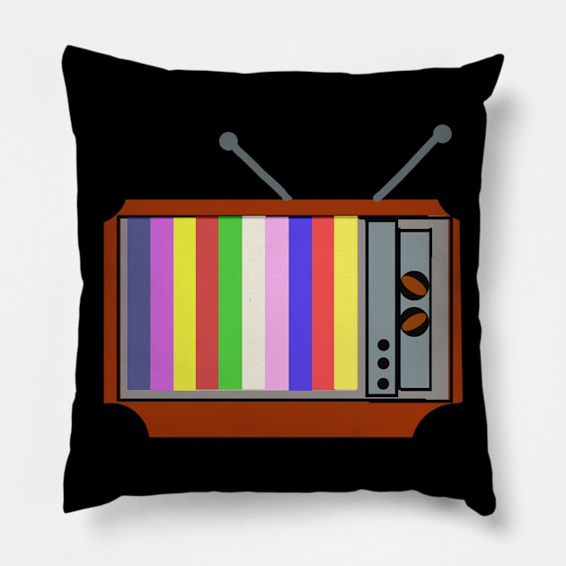 Old television Pillow by Sshirart