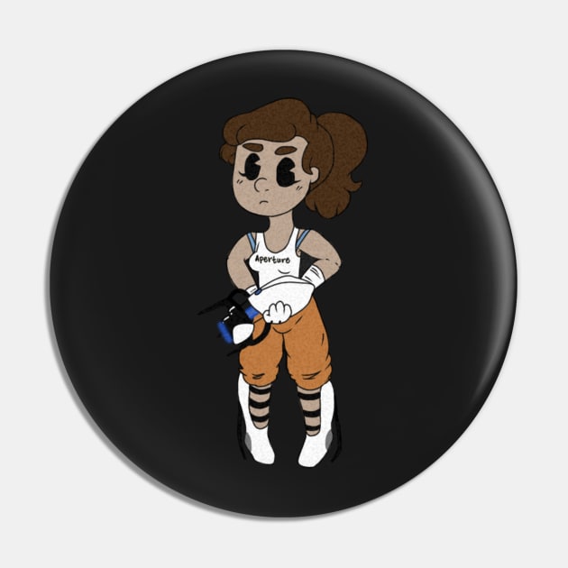 30s Chell Pin by Bluejayluvsall