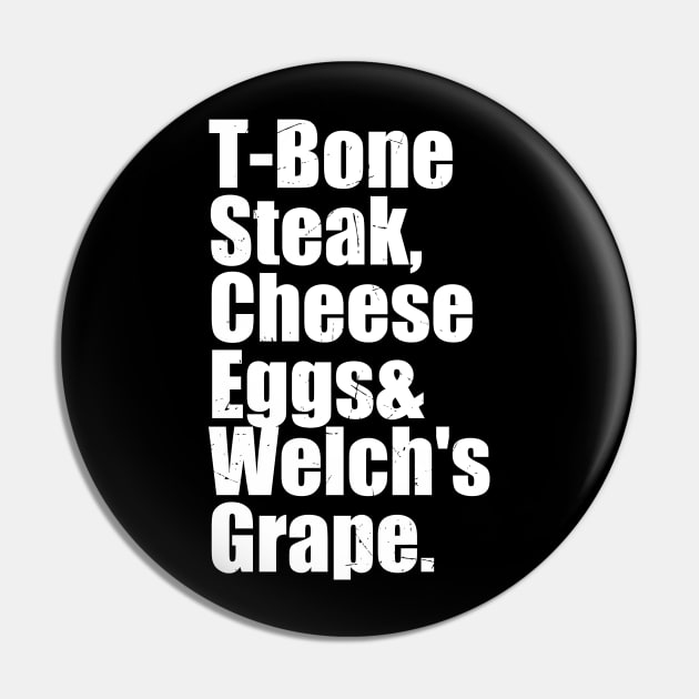 Guest Check - T-Bone Steak, Cheese Eggs, Welch's Grape Pin by Duhkan Painting