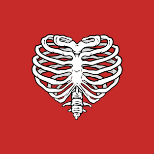 heart skeleton goth valentines T-Shirt