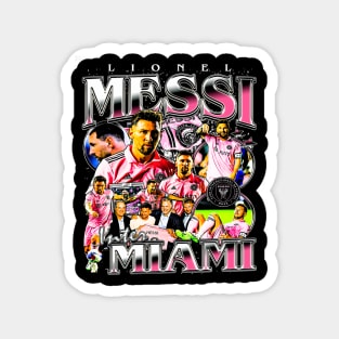 Lionel Messi Miami Retro Bootleg Magnet