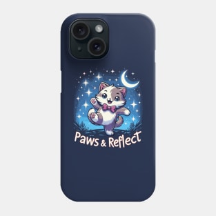 Paws and Reflect - Kawaii Dancing Kitten Phone Case