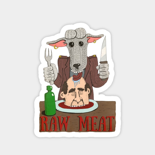 RAW MEAT Magnet by micalef
