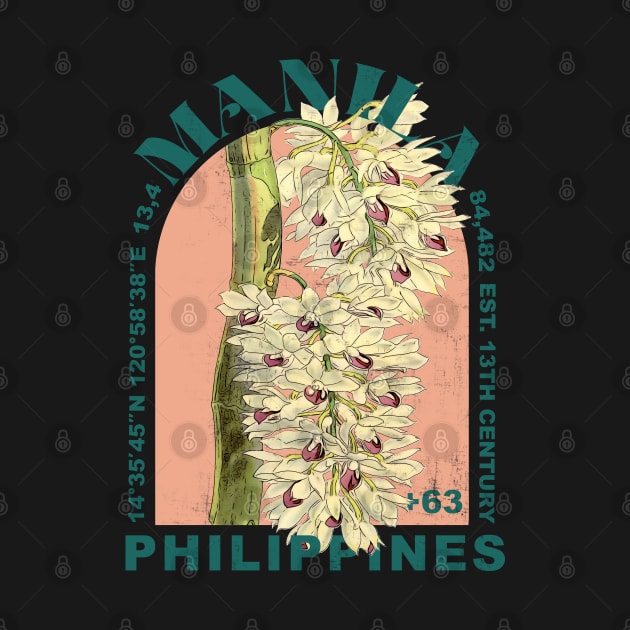 Manila Philippines Vintage Floral by Pico Originals