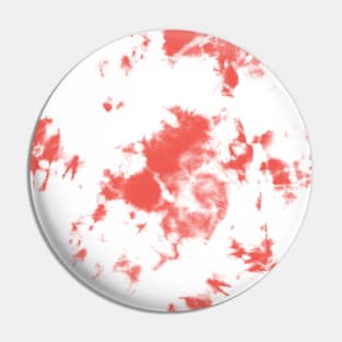 Coral red and white marble - Tie-Dye Shibori Texture Pin