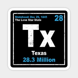 Texas Periodic Element Lonestar State Magnet