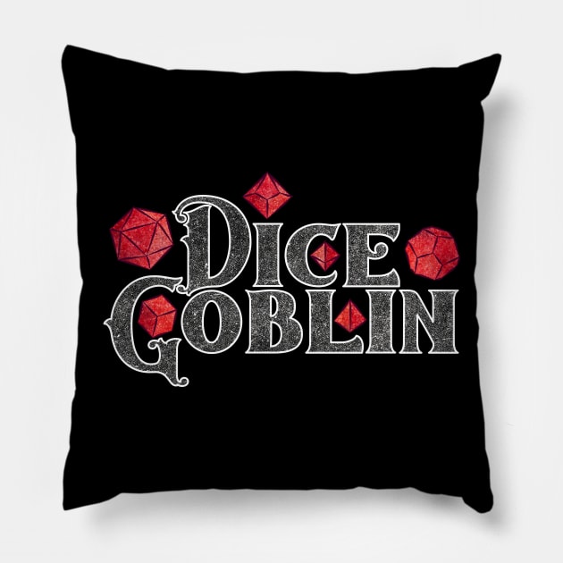 Dice Goblin Crimson Blood Dice Pillow by ViolaVixi