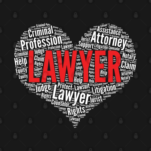 Lawyer Heart Shape Word Cloud Law School Legal Law product by theodoros20