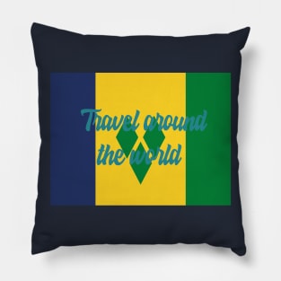 Travel Around the World - Saint Vincent and the Grenadines Pillow