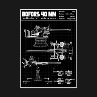 BOFORS GUN BLUEPRINT T-Shirt