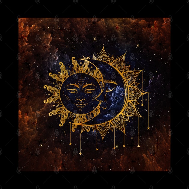 Sun and moon by MCAshe spiritual art 