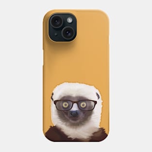 Quirky Sifaka Lemur With Glasses Phone Case