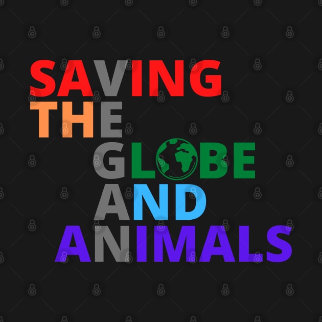 Vegan Rainbow Saving The Globe And Animals by VEN Apparel