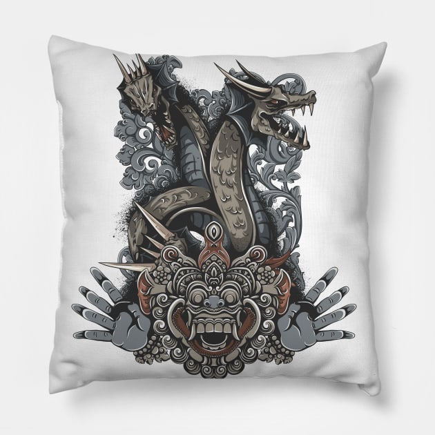 Demon Mask and Dragon Pillow by NiceIO