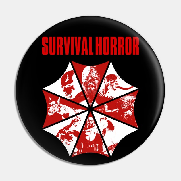 Survival Horror Pin by Power Up Prints