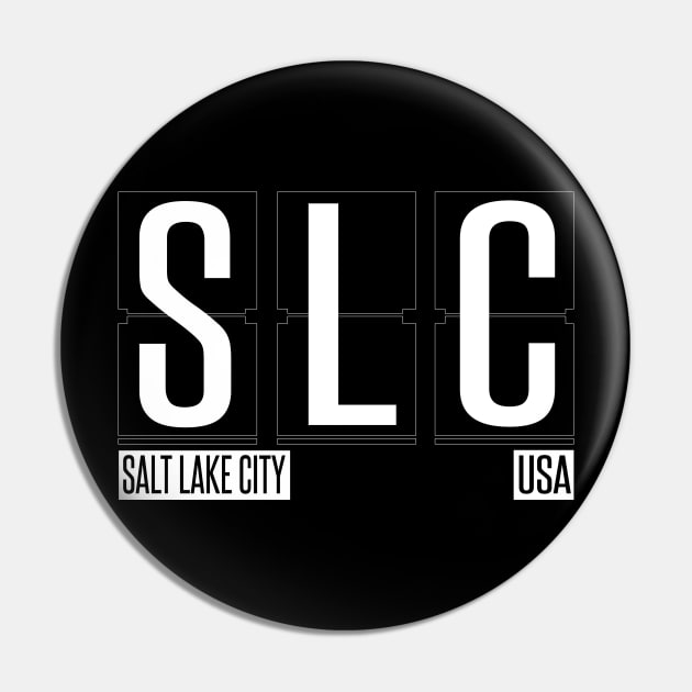 SLC- Salt Lake City Utah Airport Code Souvenir or Gift Shirt Pin by HopeandHobby