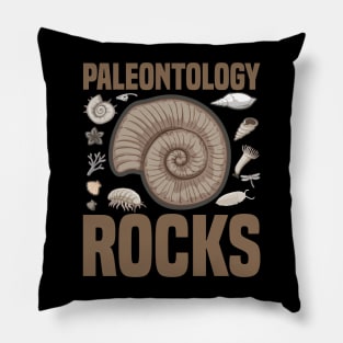 Paleontology Rocks Fathers Day Gift Funny Retro Vintage Pillow