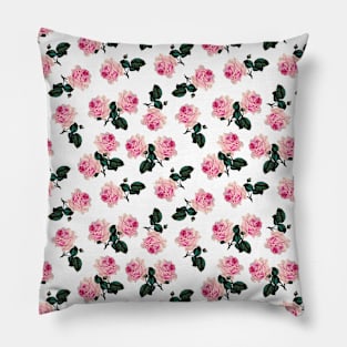 Scattered pink vintage roses Pillow