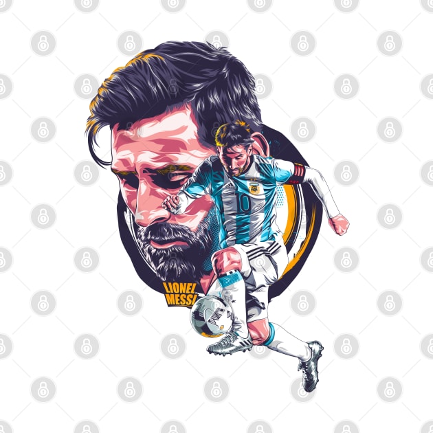 Leo Messi the World Champion by Futbol Art