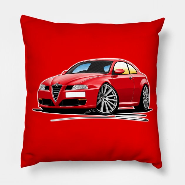 Alfa Romeo GT Red Pillow by y30man5