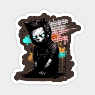 Blackhat Hacker Cat Syn Flood Magnet