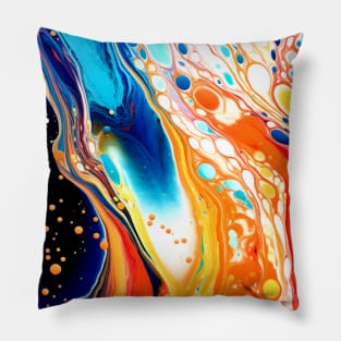 Paint Pour Abstract flow Pillow