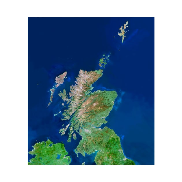 Scotland, UK, satellite image (E076/0206) by SciencePhoto