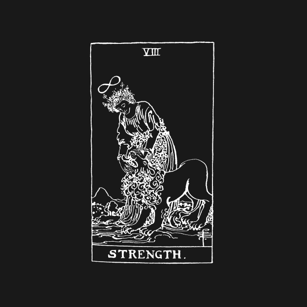 VIII Strength - Rider-Waite-Smith Tarot Card by softbluehum