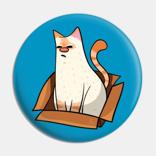 Red Point Siamese Cat in a Box Design Pin