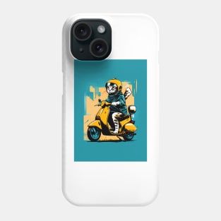 dog riding a scooter Phone Case