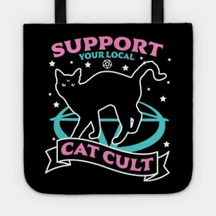 Support Your Local Cat Cult - Pastel Goth Occult Halloween Tote