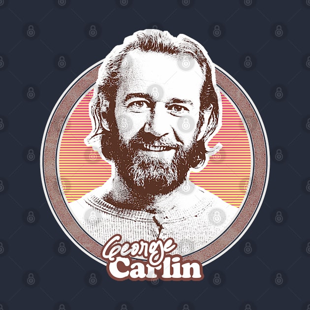 George Carlin // 1970s Style Retro Fan Art by DankFutura