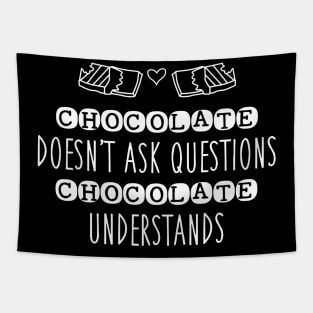 Funny Chocolate Quote Tapestry