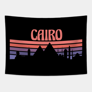 Cairo City Skyline Sunset Tapestry