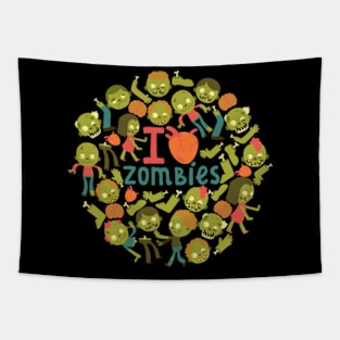 I Heart Zombies Tapestry