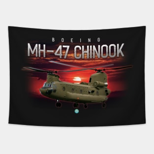MH47 Chinook Helicopter Crew Gift Tapestry