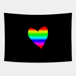 Small Linear Spectrum Rainbow Heart Tapestry