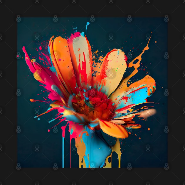 Colorful Design by Flowers Art by PhotoCreationXP