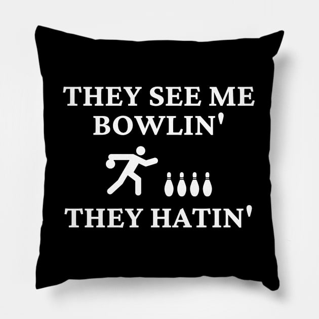 funny bowlers Pillow by Amazingcreation