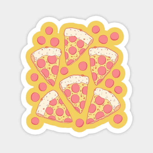 Pink Pizza Party Magnet by Carabara Designs